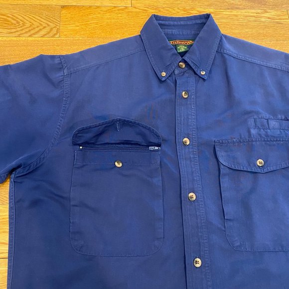 Flyshacker Clothing Co Mens Fishing Shirt Medium Button Down Short Sleeve Pocket - Picture 6 of 10